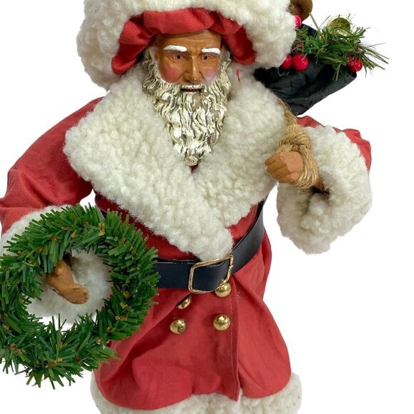 Old World Santa Figurine by Russ Berrie 14" High Holiday Decor Vintage Christmas - Picture 2 of 11